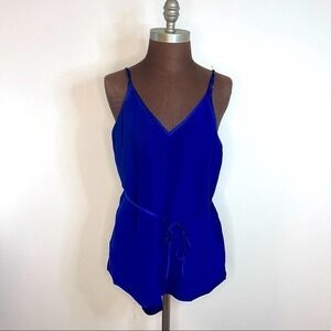 Naked Princess Silk Romper Sapphire Blue XS New with Tags